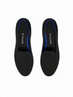 Rothy’s The Loafer Black Blue Knit Slip-On Flats Rounded Toe Women’s Size 9